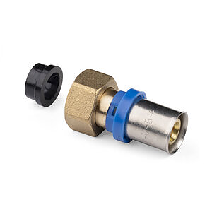 T57 ADATTORE A PRESSARE PER COLLETTORE 16X1/2 SEDE PIANA