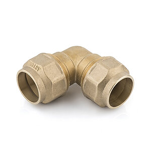 T121 RACCORDO CURVO CON ANELLO IN OTTONE